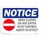 Signmission OSHA Notice Sign, 5" Height, 7" Width, Area Closed Do Not Enter Dust Sign With Symbol, Landscape OS-NS-D-57-L-10169 - alternate 1